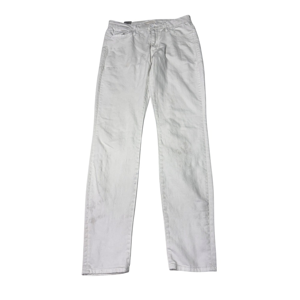 Mother High Waisted Looker Jeans White Mirror Mirror Skinny Women 26X29 1221-108